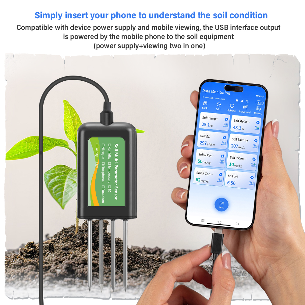 Soil Sensor 8 in 1 for Agricul - Precision Farming Smart Agriculture ulasan dan harga