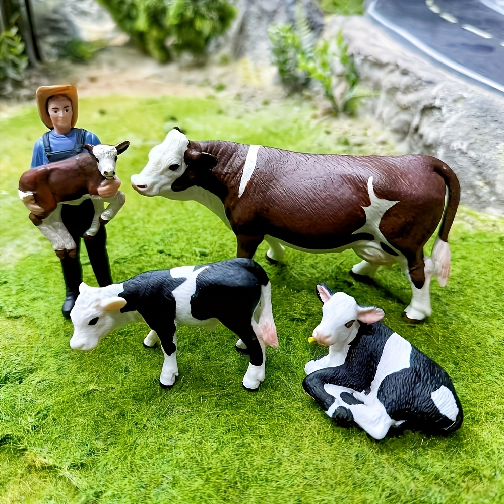 Farm Farmer And Cow Model Set  - Agriculture Farming Education ulasan dan harga